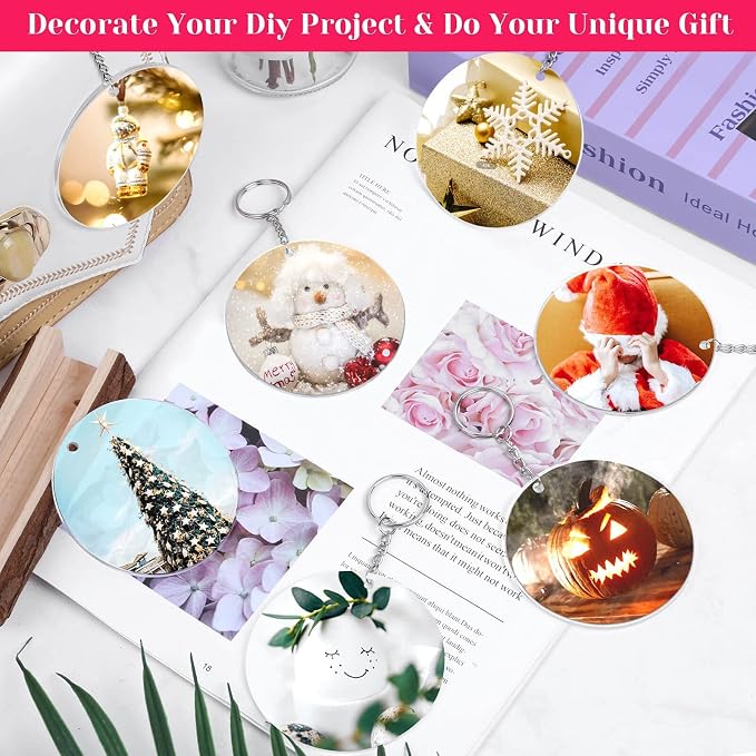 3 inch Acrylic Ornaments Blanks 30pc Clear Round Ornaments Blanks - Image 9