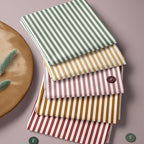 Striped Cotton Fabric Bundle, 5 Coordinating Stripe Fabric Panels, 23.6 x 11.8 by FabricsTown