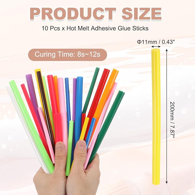 PATIKIL Hot Glue Sticks for Glue Gun, Light Yellow - Image 2