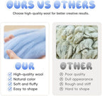 3.53oz Wool Roving: Needle Felting Wool White Roving Wool Felting Supplies Pure - Image 6