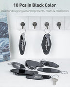 Uniclife 10 Pcs Blank Hotel Keychain Tags, Vintage Motel Keychain - Image 2