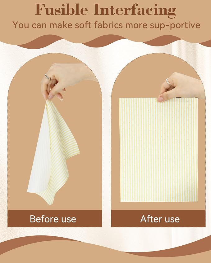 FIVEIZERO Medium Weight Iron-On Non-Woven Fusible Interfacing: 12in x 30yd - Image 6