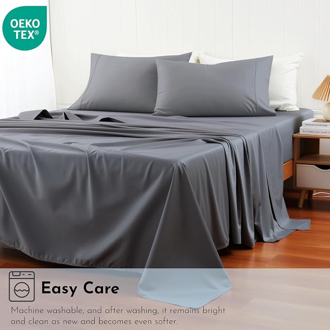Cotton Flat Sheets Only, 600 TC 100% Cotton Flat Sheet Top Sheet Only, Full - Image 8