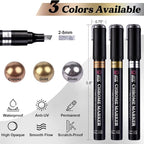 LET'S RESIN Liquid Mirror Chrome Metallic Markers, Reflective Gloss, 2-5mm - Image 2