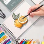 12 Pack Sketch Book, 5.5 x 8.5 Inch Sketchbook, 68lb/100gsm Top Spiral Bound - Image 5