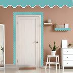 70Ft Shine Light Blue Bulletin Board Borders，Scalloped Poster Boards - Image 5