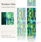 Original Hand Drawn Faux Stained Glass Window Film, Double-Sided Privacy Static - Image 4
