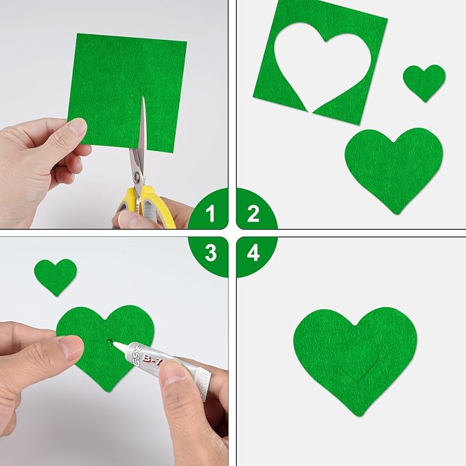 20 Pcs Green Felt Fabric Sheet 8" x 12" Assorted Color Felt Fabric Sheets - Image 4