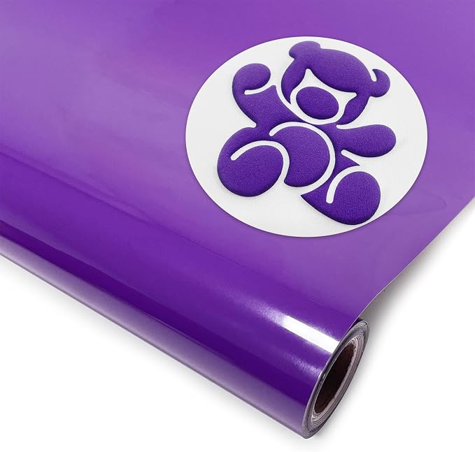 DUEUIOE Deep Purple Puff Vinyl Heat Transfer 12Inch x 6Ft, Puff Htv by Unknown