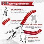 Mudder 2 Pieces Jewelry Making Tool Bail Making Pliers 6 in 1 Jewelry Wire - Image 4