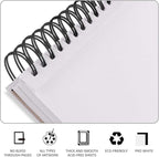 Bachmore Drawing Pad 5.5‘’X8.5'' 100 Sheets Mixed Media, Watercolor, Acrylic - Image 2