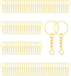 100Sets 1 inch Keychain Rings Golden Split Round Key Ring by ZoloAJay