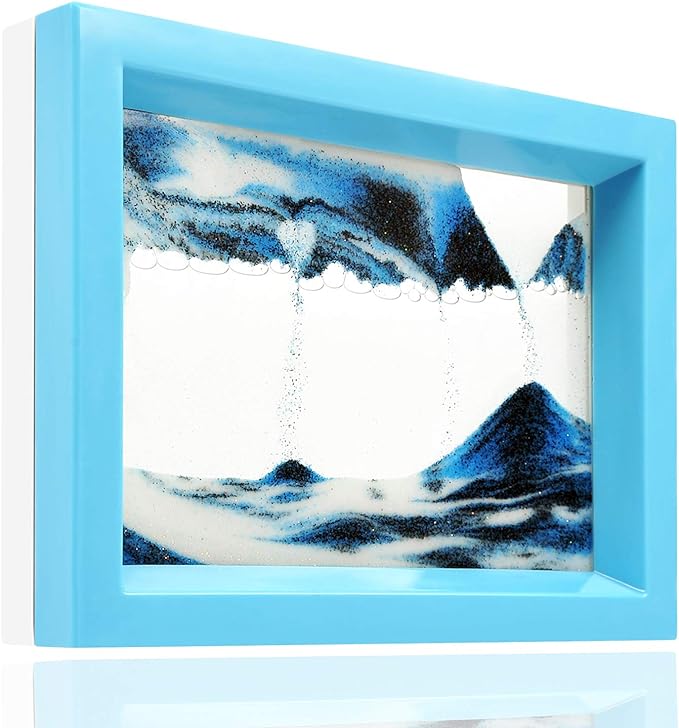 Moving Sand Art Liquid Motion Bubbler Flowing Sand Art Picture Desktop Sensory by whimsyyy