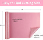 Rouge-Pink Glitter Heat Transfer Vinyl, Glitter Iron-On - Image 3