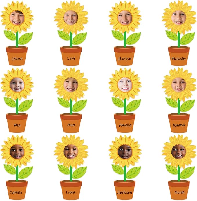 48 Set Sunflower Cutouts with Photo Space by gisgfim