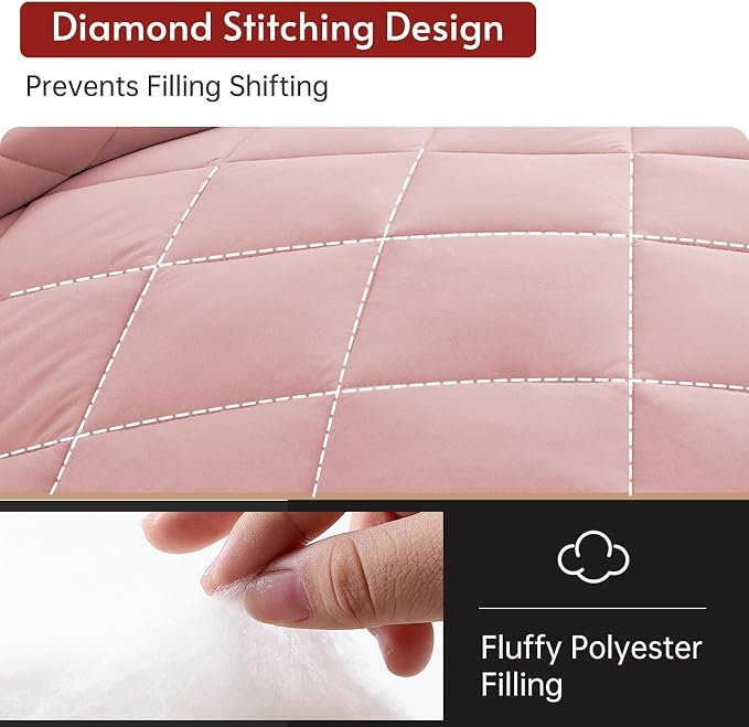 MUXHOMO 7 Pieces Queen Comforter Set, Reversible Bed in a Bag Queen Size - Image 7