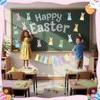 Funrous 80 Pcs Easter Bunny Cutouts Pastel Rabbit Shape Paper Cutouts Easter - Image 6