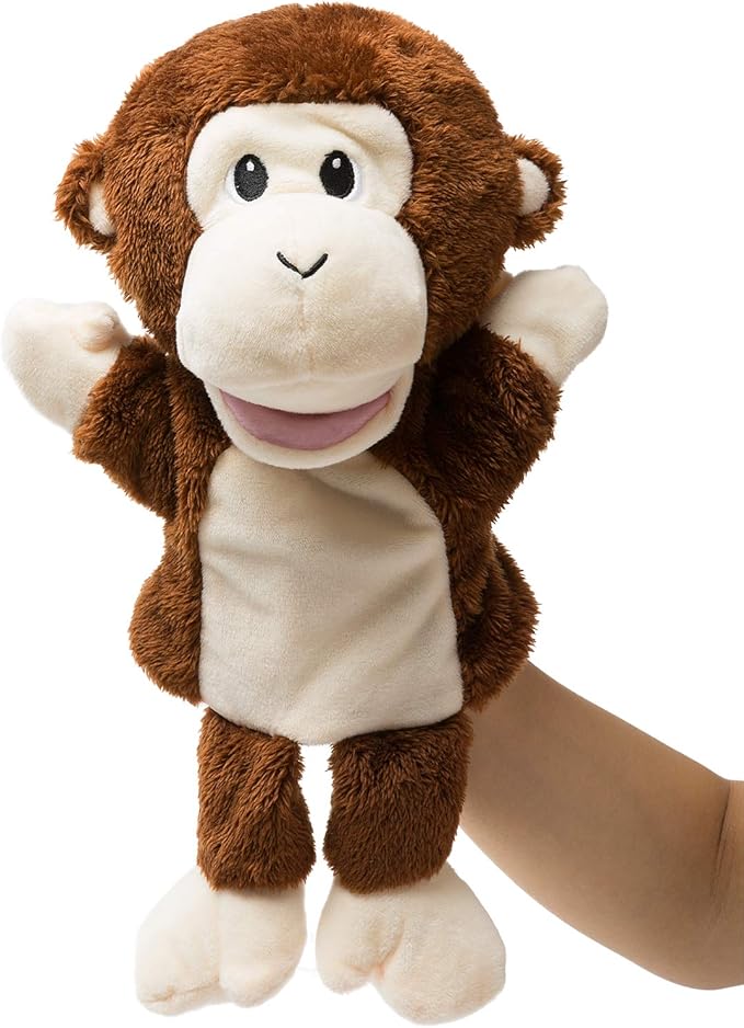 HollyHOME Hand Puppets Monkey Animal Puppets Zoo Plush Animal Toys 13 Inches by HollyHOME