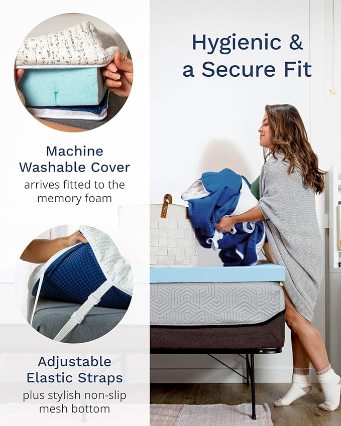 ViscoSoft 4 Inch Memory Foam Mattress Topper Twin XL - Image 6