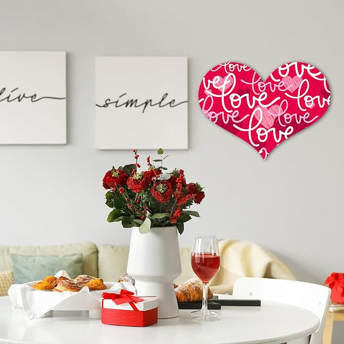 12 Pack 12 Inch Valentine Wood Heart Cutouts - Image 6