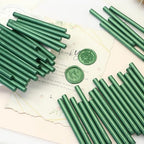 60pcs Wax Seal Sticks, Pine Green Sealing Wax Sticks, HOSEALING Glue Gun Wax - Image 2