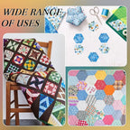 BENECREAT 16 Pcs Hexagon Quilting Template, Acrylic Intricate Sewing Machine - Image 6