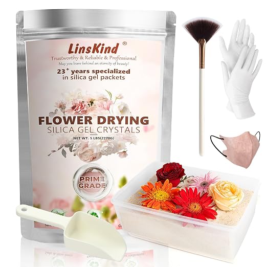 Silica Gel Flower Drying Crystals, 2LBS Flower Drying Silica Gel Crystals by LinsKind