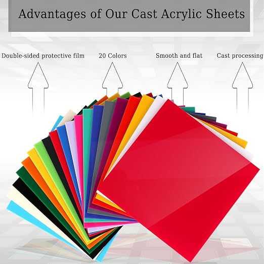 Adrattnay Acrylic Sheets 1/8" Thick, Opaque Colored Acrylic Panels - Image 5