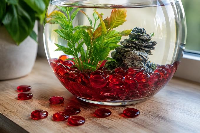 ARSUK 2LB Red Glass Pebbles for Vase Fillers, Aquarium Gravel, Decorative - Image 8