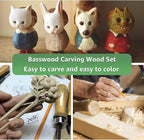 2 Pack Unfinished Basswood Carving Blocks, Christmas DIY Supplies - Image 4