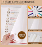 UEBZFOCS Dotted Notebook, Spiral Notebook Journal 8.5” x 11”, A4 Large Dot Grid - Image 4