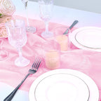 VACVELT Light Pink Sheer Organza Fabric by The Yard 60" Wide | Semi-Transparent - Image 4