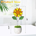 Glass Flowers, Stained Glass Sunflower - Image 3