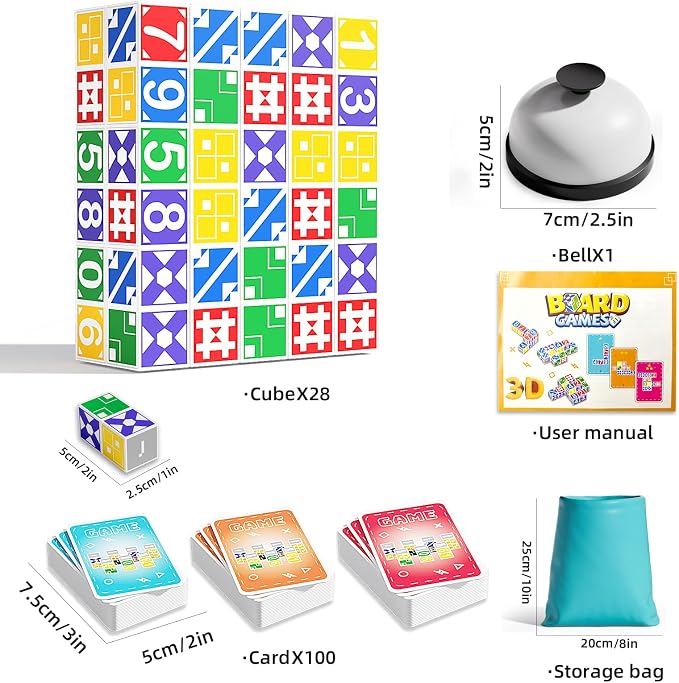 2.0 Family Board Game for Kids & Adults, Block Puzzle Games, 2+ Player Card - Image 2