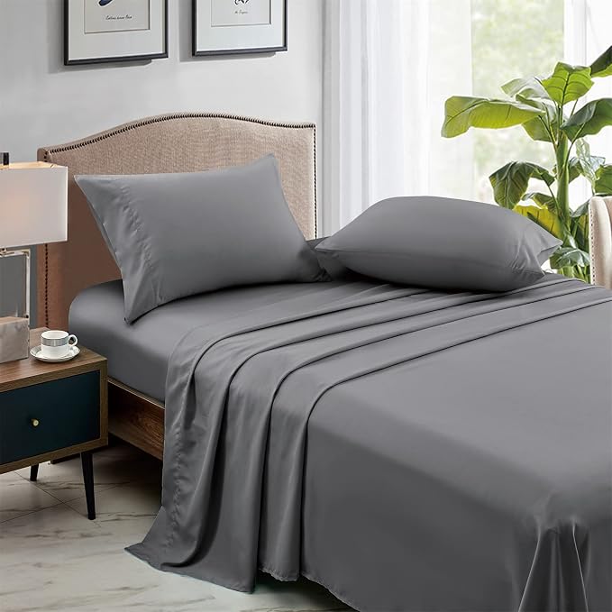 FreshCulture Full Flat Sheets Only, Soft Microfiber Bedding Sheets - Image 3