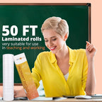 HTVRONT Clear Self-Adhesive Laminating Vinyl Roll 12x50 FT | Back to School - Image 3