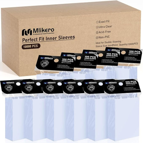 10000 Pack Card Sleeves, Perfect Fit Inner Sleeves Ideal by Mlikero