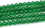 MJDCB 7A Natural Green Agate Beads Round Stone Loose Beads - Image 4