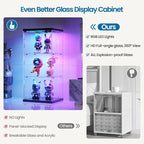 Dystler 3-Tier Glass Display Case, RGB LED Lights - Image 4