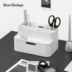 BLUE GINKGO Compact Desk Organizer – Small 5-Compartment, Half Drawer Storage – - Image 5