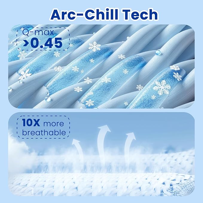 Topcee Cooling Throw Blanket for Hot Sleepers, Arc-Chill Q-Max >0.5 Cool Fiber - Image 3