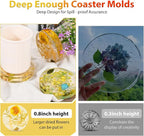 6 Cavity Deep Round Coaster Mold, Thicken Resin Casting Coasters Molds - Image 4