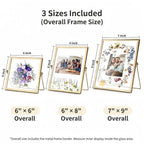 Relaxing Garden Floating Double Glass Frame Set, 3 Sizes 6x6 6x8 7x9 - Image 2