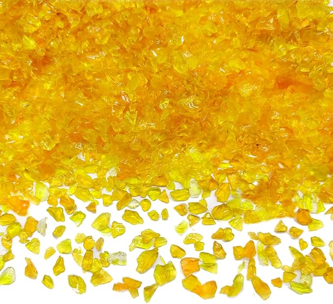 1.3 LB Crushed Glass Broken Fire Glass Pieces by HappyFiller