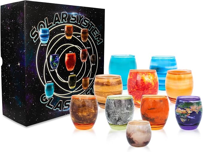 Toynk Solar System Planetary Glasses Set of 10 | Each Holds 4-10 Ounces - Image 2