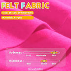 Fuchsia 36" X 36" Felt Fabric Sheet - Image 2