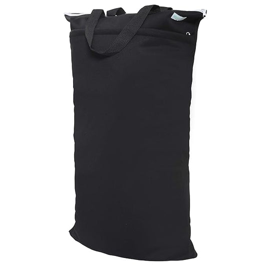 wegreeco Large Reusable Hanging Wet Dry Cloth Diaper Bag (Black)