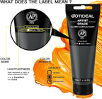 GOTIDEAL Metallic Acrylic Paint Pearl Black Tubes Non Toxic Non Fading - Image 2