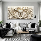 ZESTRILIA Dental Tooth Floral Relief Wall Art, Medical Nature Abstract Canvas - Image 7