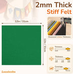 2mm Stiff Felt Sheets 12" X 12" | Thick Polyester Felt Material, DIY Craft - Image 3